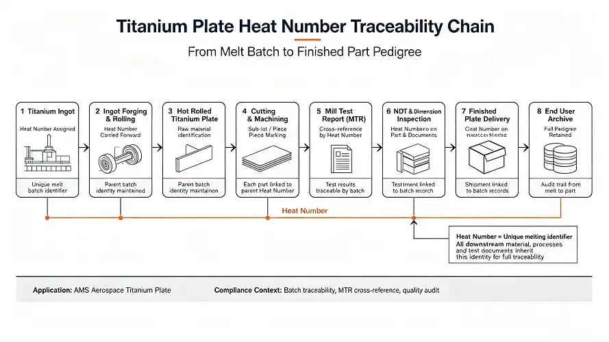  Titanium sheet heat number traceability chain