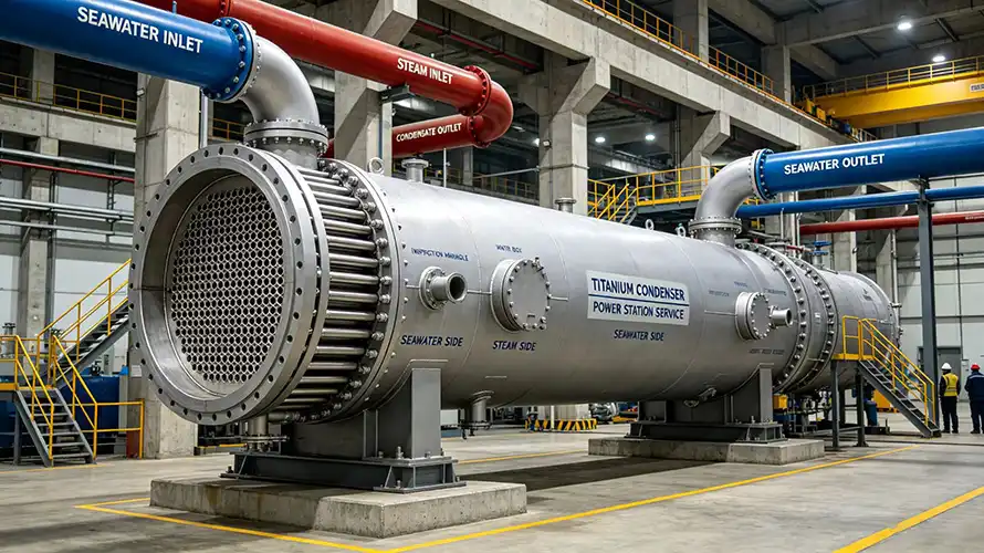 Titanium Condenser for Seawater Service Titanium Condenser for Seawater Service