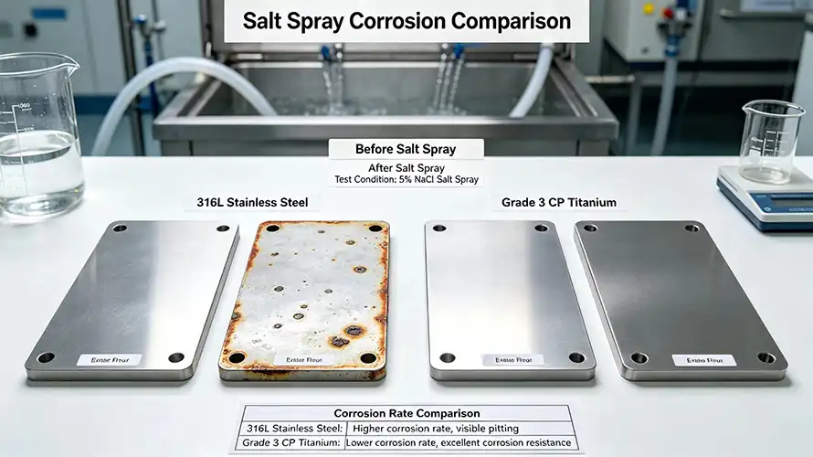 Corrosion Test: Grade3 Ti vs 316L Corrosion Test: Grade3 Ti vs 316L