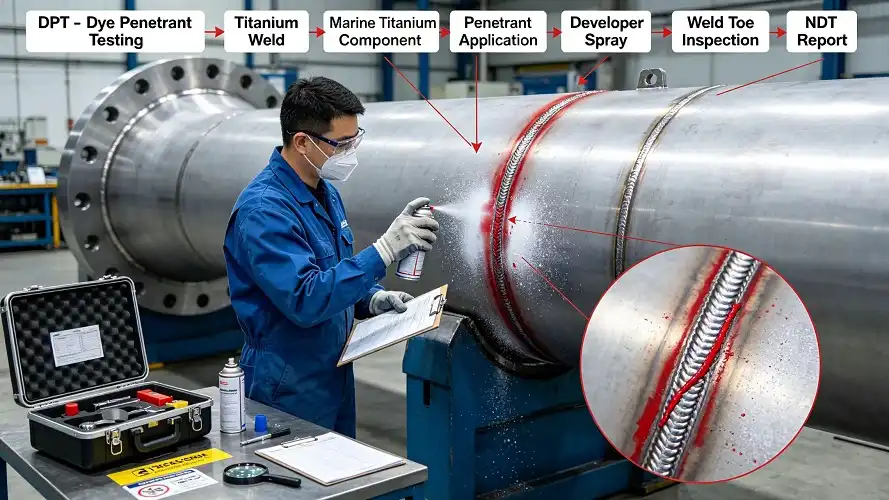  Dye Penetrant Inspection for Ti Weld 