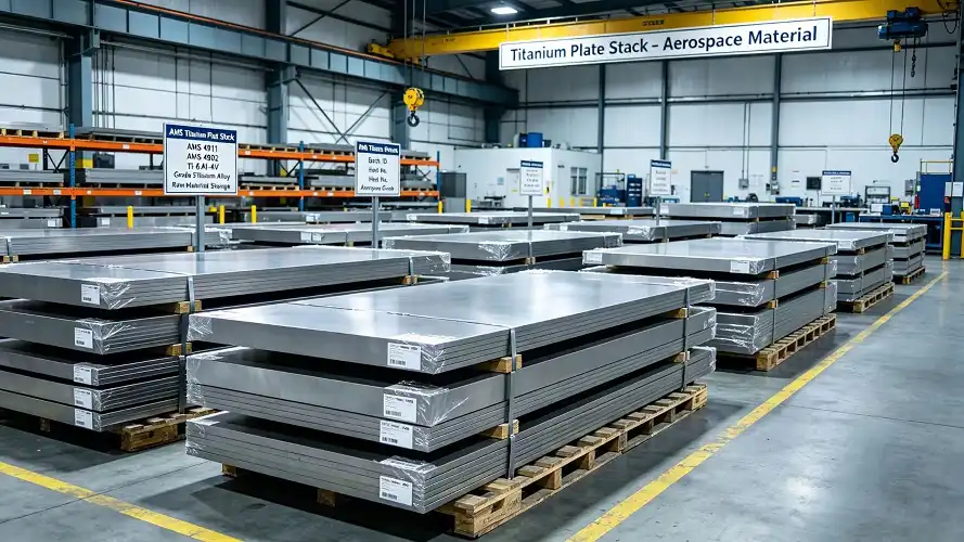 Aerospace AMS titanium sheet stack Aerospace AMS titanium sheet stack
