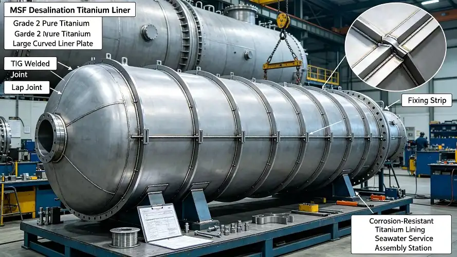 MSF Desalination Titanium Lining MSF Desalination Titanium Lining