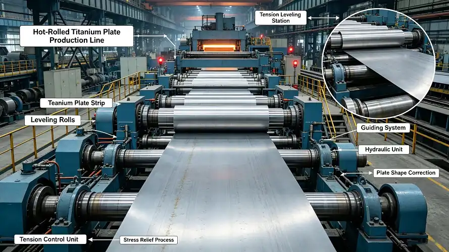 	hot rolled titanium plate production line