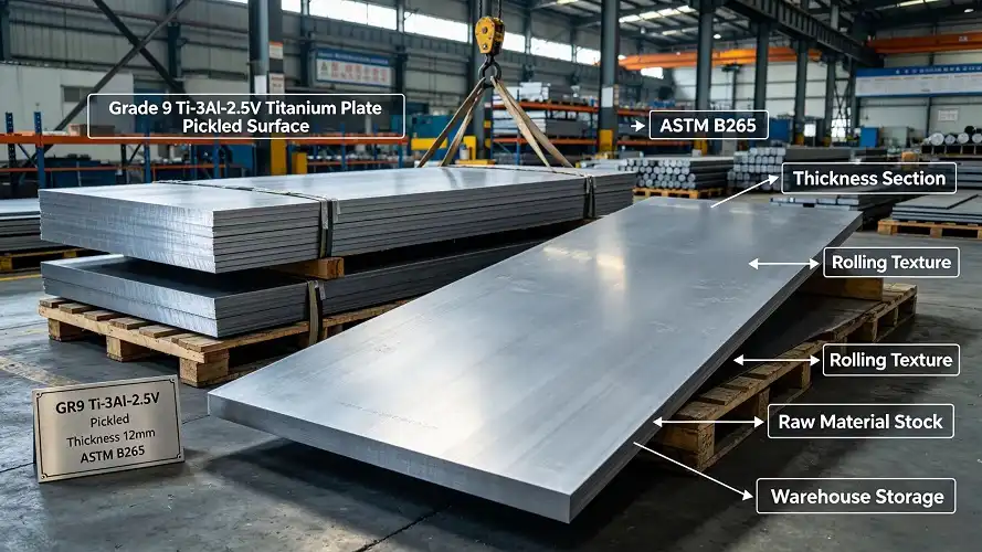 GR9 acid pickled titanium plate GR9 acid pickled titanium plate