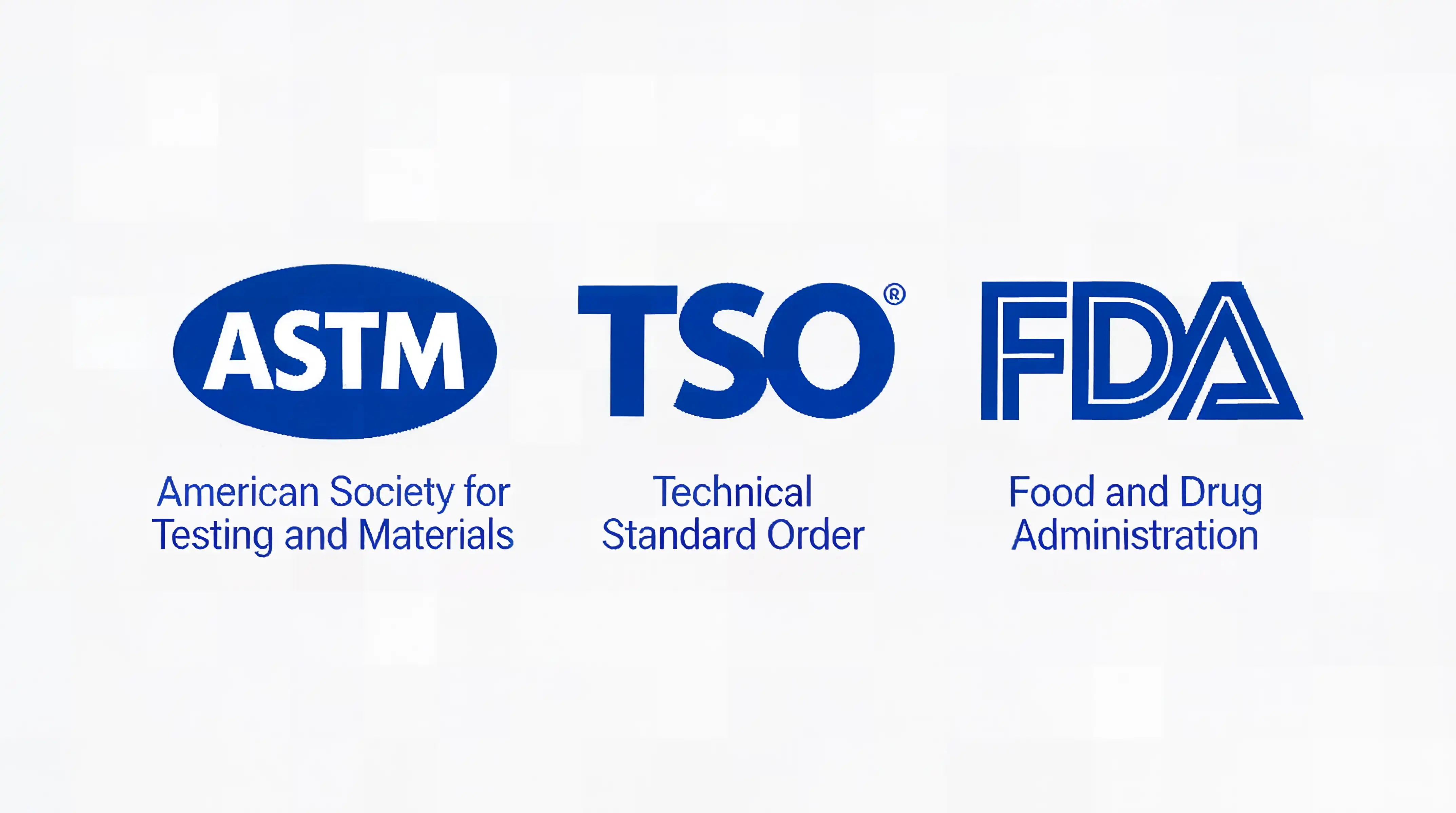 ASTM ISO FDA medical certification logos ASTM ISO FDA medical certification logos