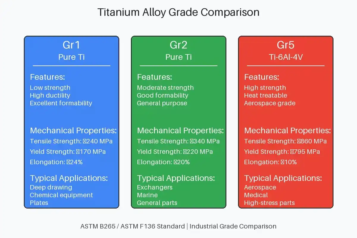 Titanium Grade Comparison Titanium Grade Comparison