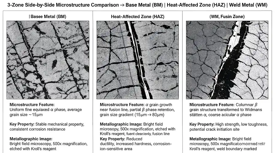 Weld Seam & HAZ Structure Weld Seam & HAZ Structure