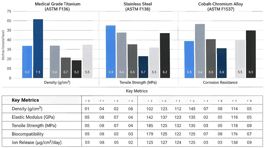 Implant material comparison Implant material comparison