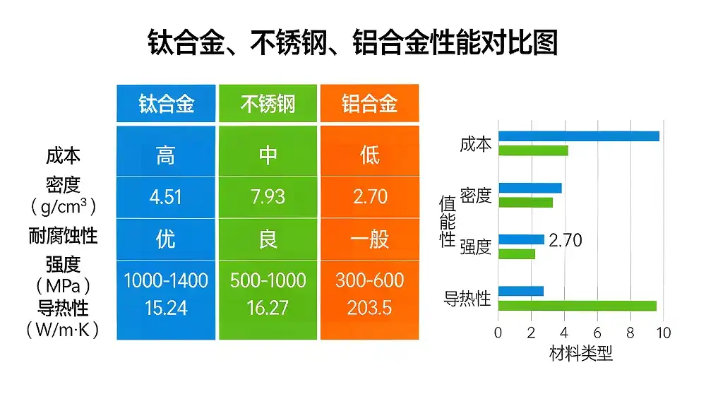 Titanium Alloy Performance Comparison Infographic