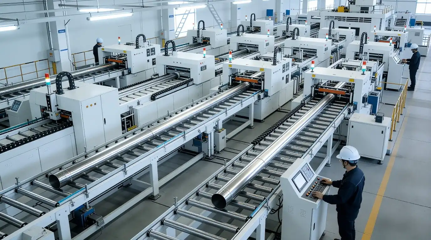 Panoramic View of Modern Titanium Tube Workshop Panoramic View of Modern Titanium Tube Workshop