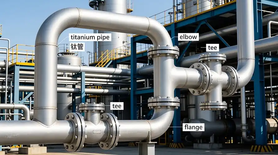 Chemical Industrial Titanium Tube Pipeline Chemical Industrial Titanium Tube Pipeline