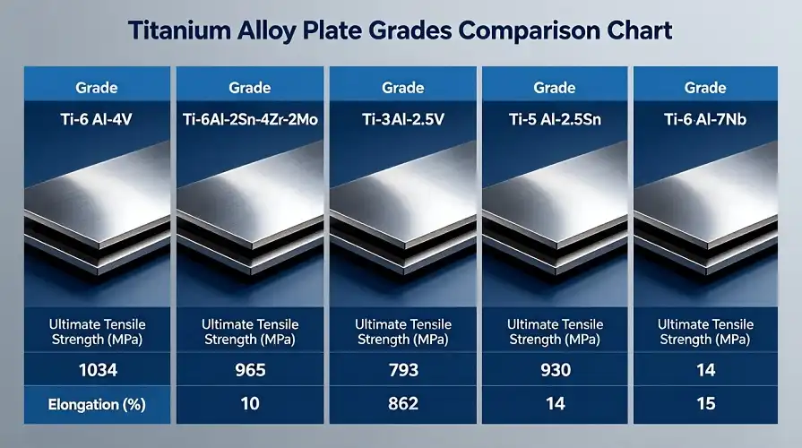 Titanium Alloy Grade Comparison