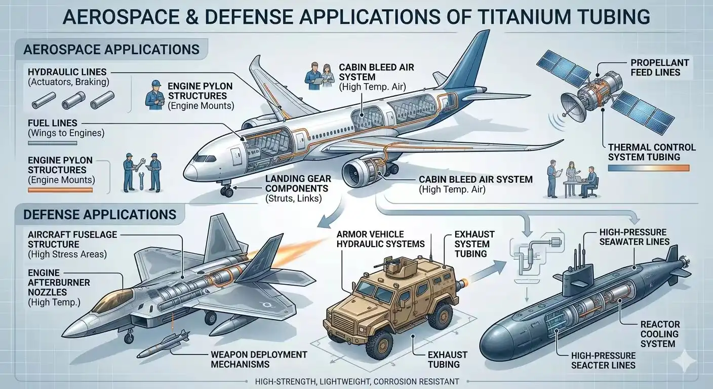 Aerospace & Military Titanium Tube Application Aerospace & Military Titanium Tube Application