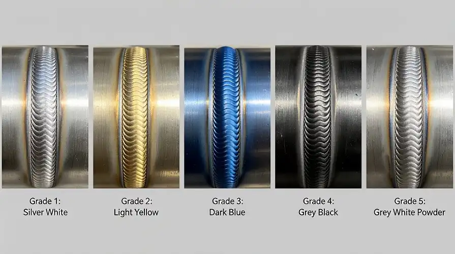 Titanium Weld Discoloration Standard Titanium Weld Discoloration Standard