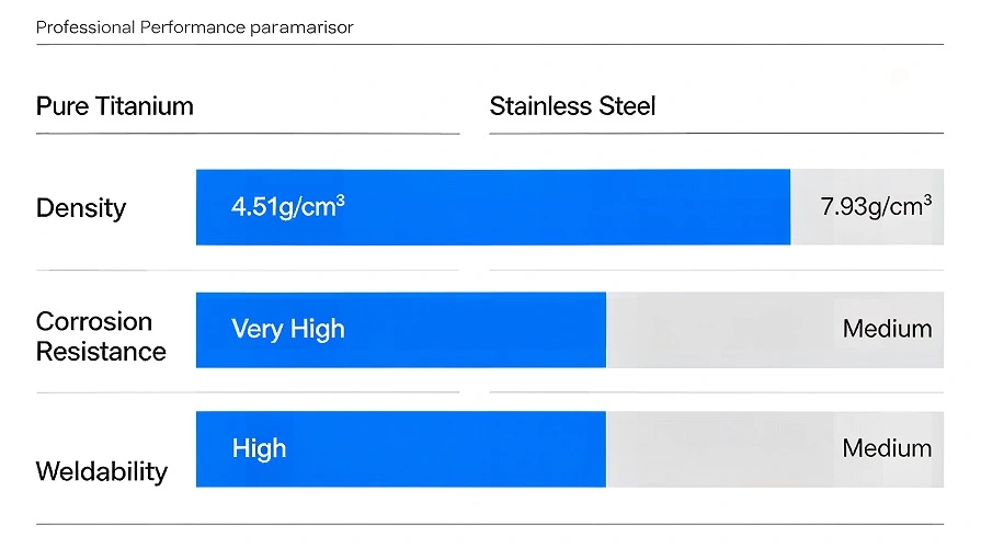 Titanium vs Stainless Steel Performance Chart Titanium vs Stainless Steel Performance Chart