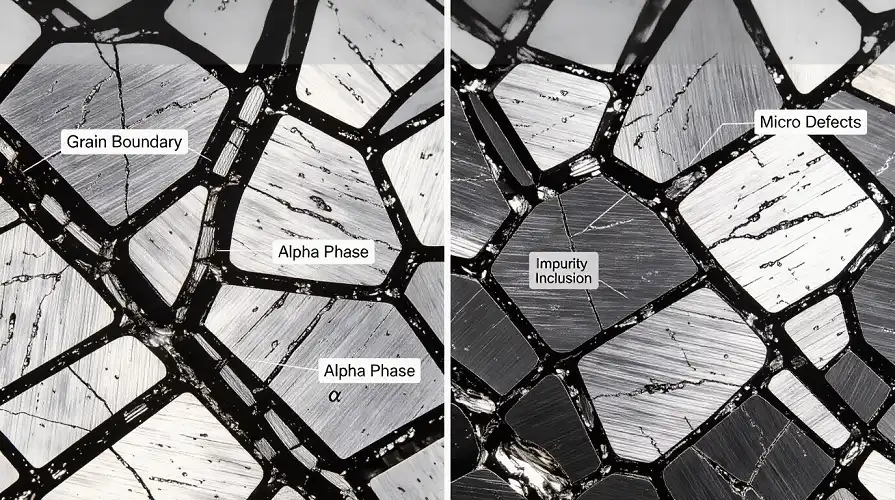 Medical vs Industrial Titanium Microstructure