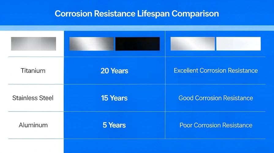 	Service life comparison of metal materials