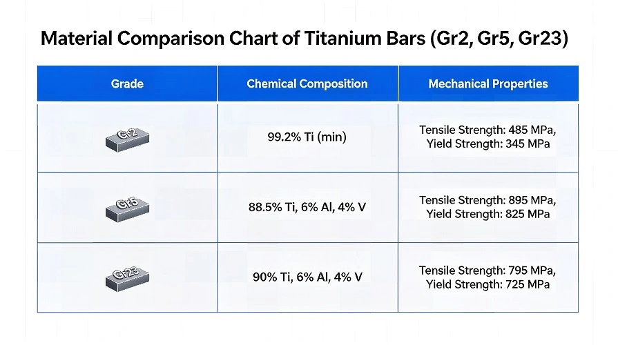 Titanium Grade Comparison Titanium Grade Comparison