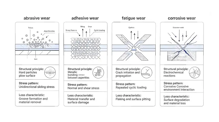Titanium wear mechanism schematic diagram Titanium wear mechanism schematic diagram