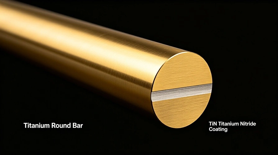 TiN coated titanium bar