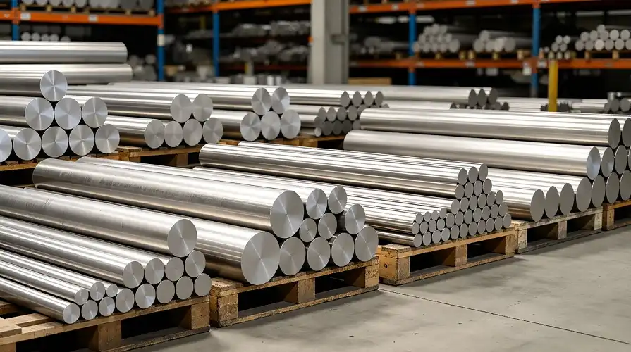 Titanium finished products warehouse stock