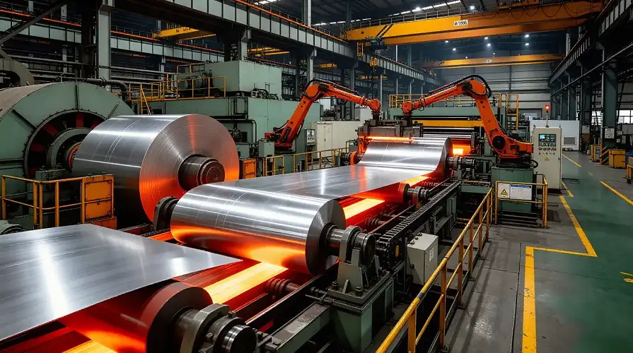 Titanium plate rolling production line