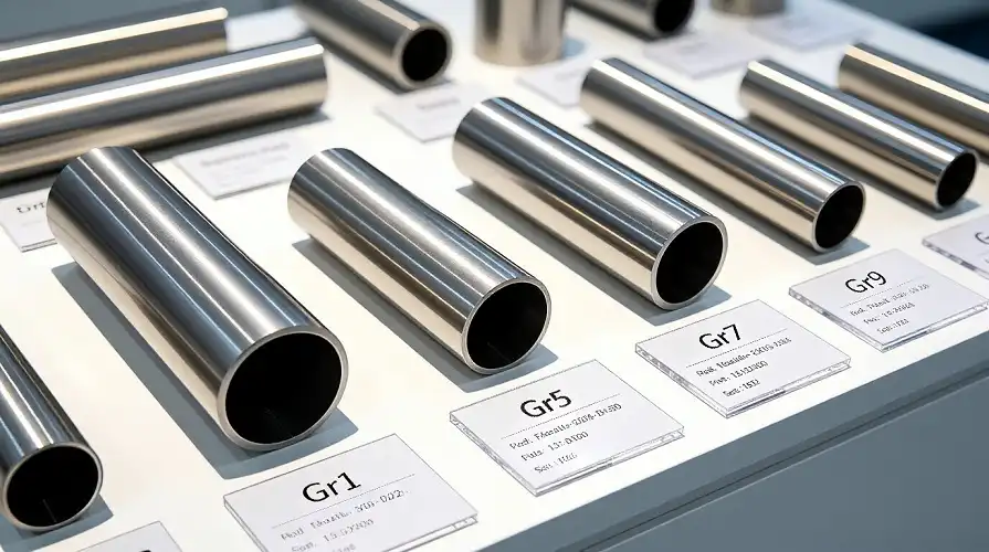 Titanium Grade Samples Display Titanium Grade Samples Display