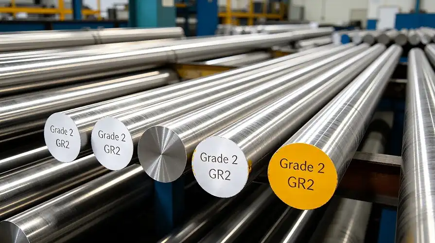 Grade 2 Pure Titanium Round Bar