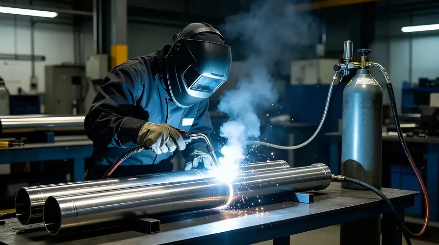 GTAW welding operation picture