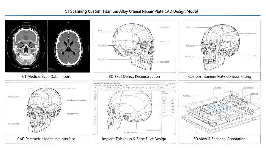 CT Customized Titanium Cranial Plate CAD Model CT Customized Titanium Cranial Plate CAD Model
