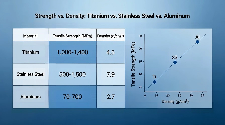 Titanium vs Other Metals Performance Chart Titanium vs Other Metals Performance Chart