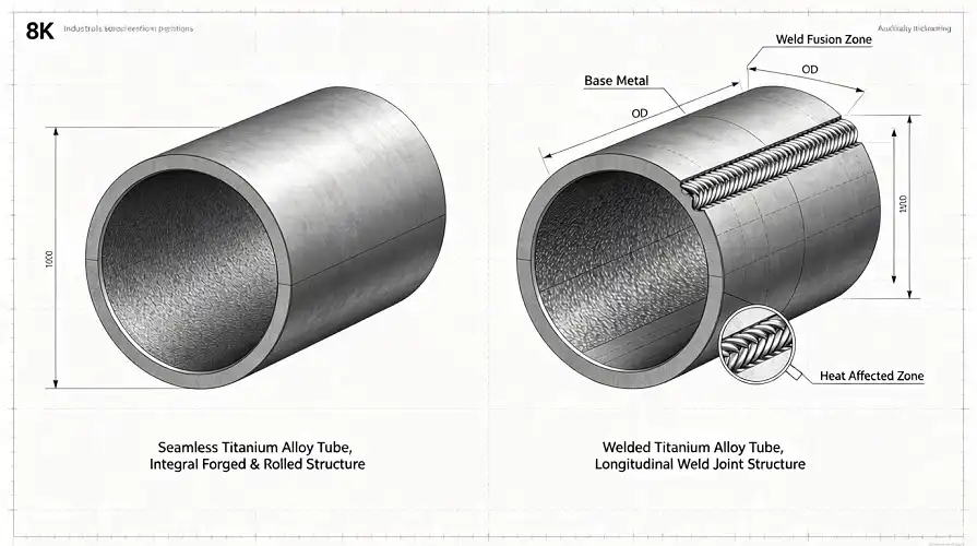 Seamless & welded tube structure contrast
