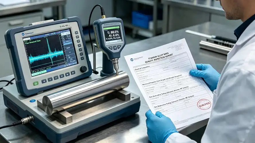 Titanium Rod NDT Inspection & Mill Test Certificate Image