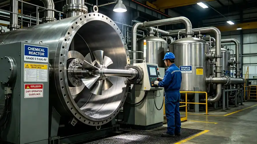 CP Titanium Agitator Shaft for Chemical Equipment Application Image