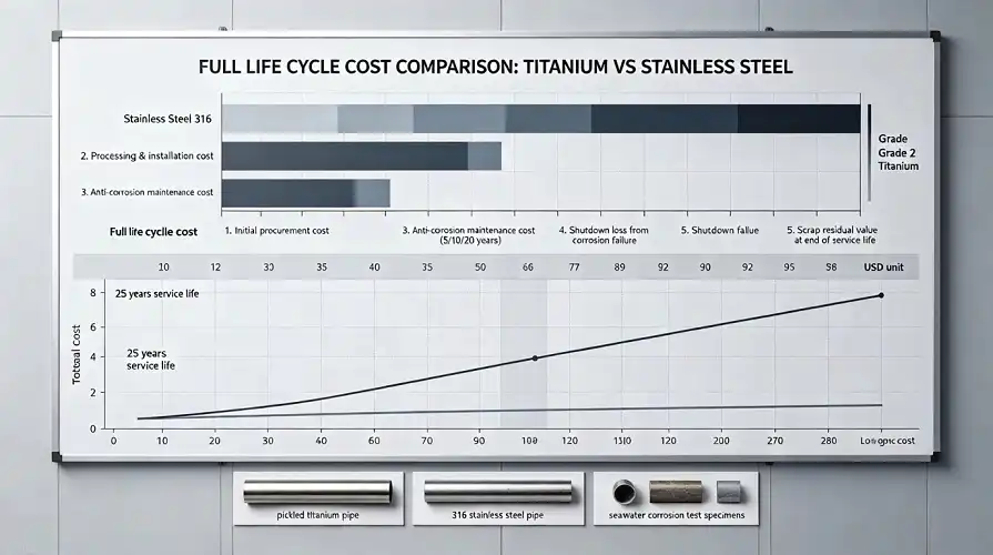 Titanium vs Stainless Steel Lifecycle Cost Chart