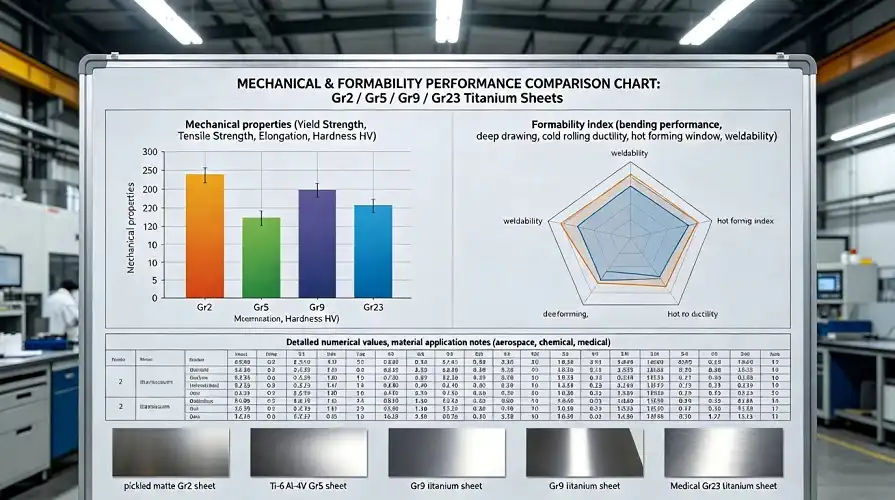 Titanium Grades Formability & Mechanical Property Comparison Chart Titanium Grades Formability & Mechanical Property Comparison Chart