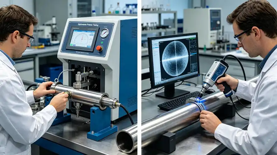  NDT & Hydrostatic Pressure Testing Laboratory for Titanium Tubing