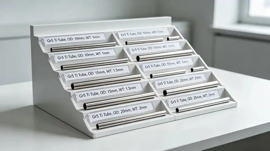 Multi-Spec Grade 5 Seamless Titanium Tube Sample Rack Multi-Spec Grade 5 Seamless Titanium Tube Sample Rack
