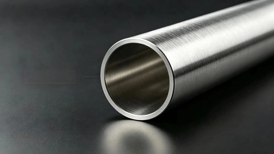 Gr1 CP Titanium Seamless Tube Physical Sample Shot Gr1 CP Titanium Seamless Tube Physical Sample Shot