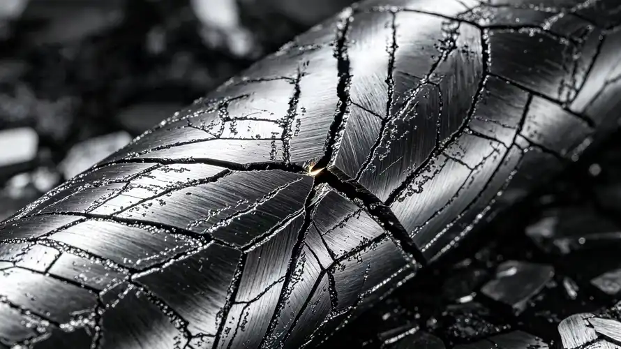 Metallographic Micrograph of Cold Bending Crack Defect on CP Titanium Rod