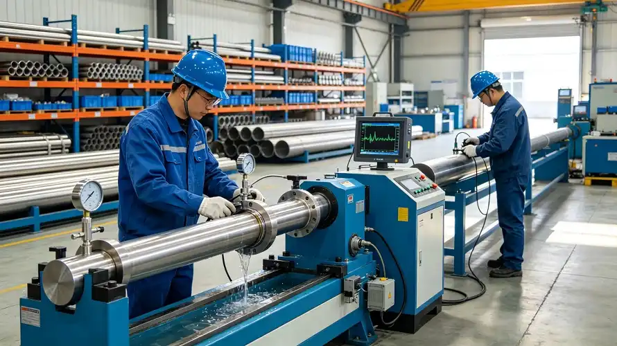 Titanium Tube NDT & Hydrostatic Testing Titanium Tube NDT & Hydrostatic Testing
