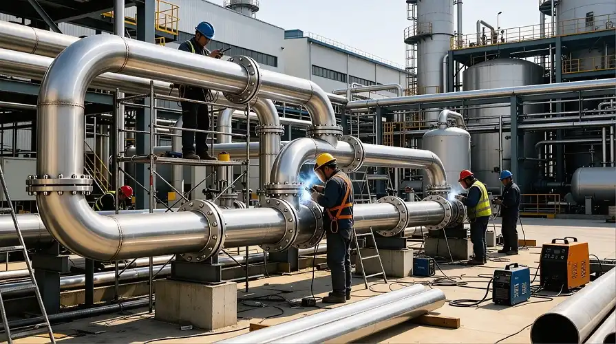 	Titanium Piping Installation in Chemical Plant