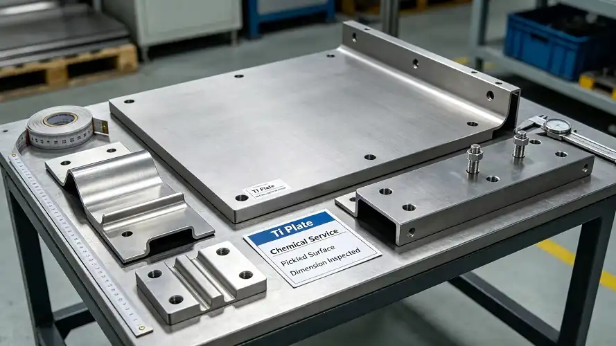 Corrosion-resistant titanium chemical processing parts