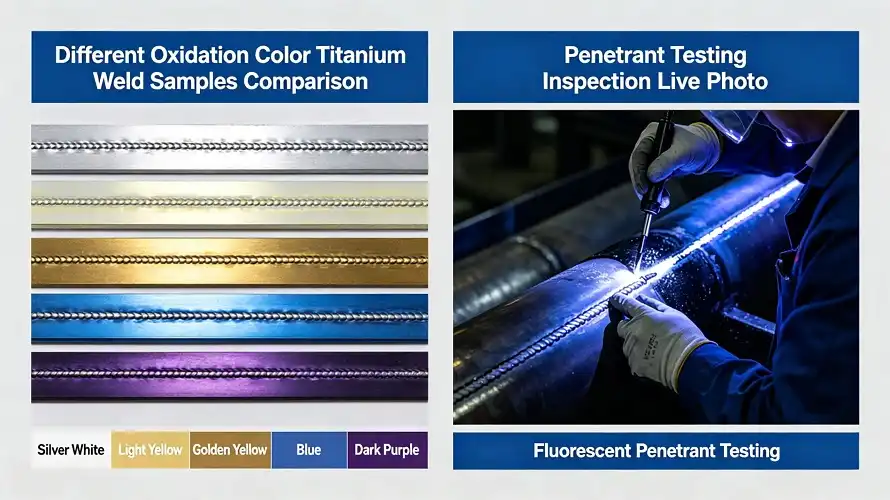 Weld color inspection & NDT sample