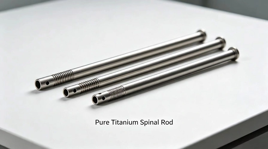 Finished CP titanium scoliosis rods