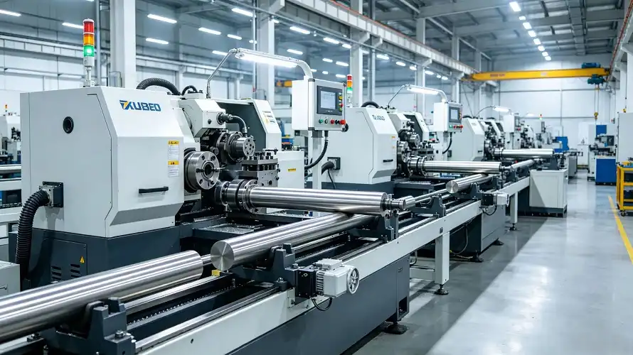 Centerless grinding production line for Ti rods