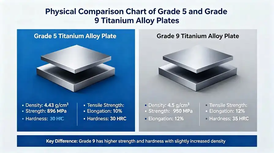 Grade 5 & Grade 9 Titanium Plate Comparison Grade 5 & Grade 9 Titanium Plate Comparison