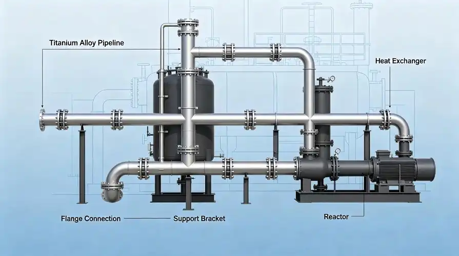 Titanium Piping for Chemical Equipment Titanium Piping for Chemical Equipment