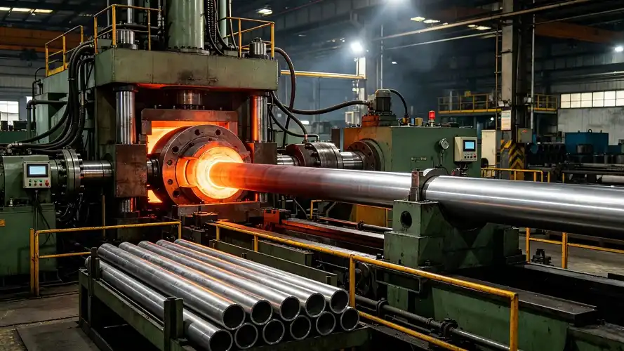 Titanium tube hot extrusion production line Titanium tube hot extrusion production line