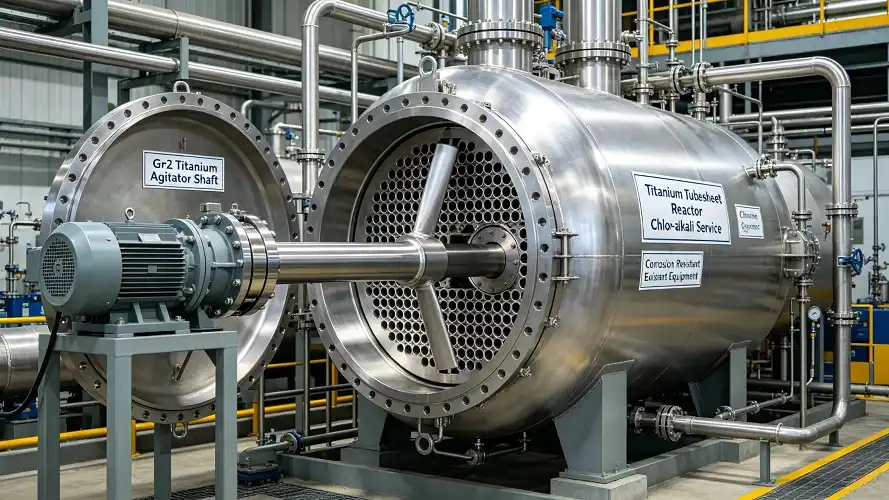 Chemical plant equipment installation photo 